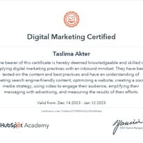 HubSpot Certificate 1