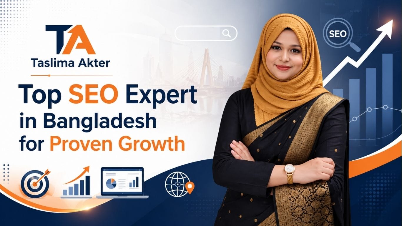 Top SEO Expert in Bangladesh Taslima Akter helping businesses achieve proven growth through SEO strategy and digital marketing